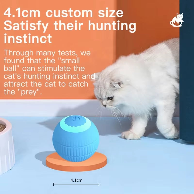 Cat Interactive Ball Training Self-Moving Kitten Electric Cat Ball Toys Electronic Automatic Rolling Magic Ball Toys for Cat