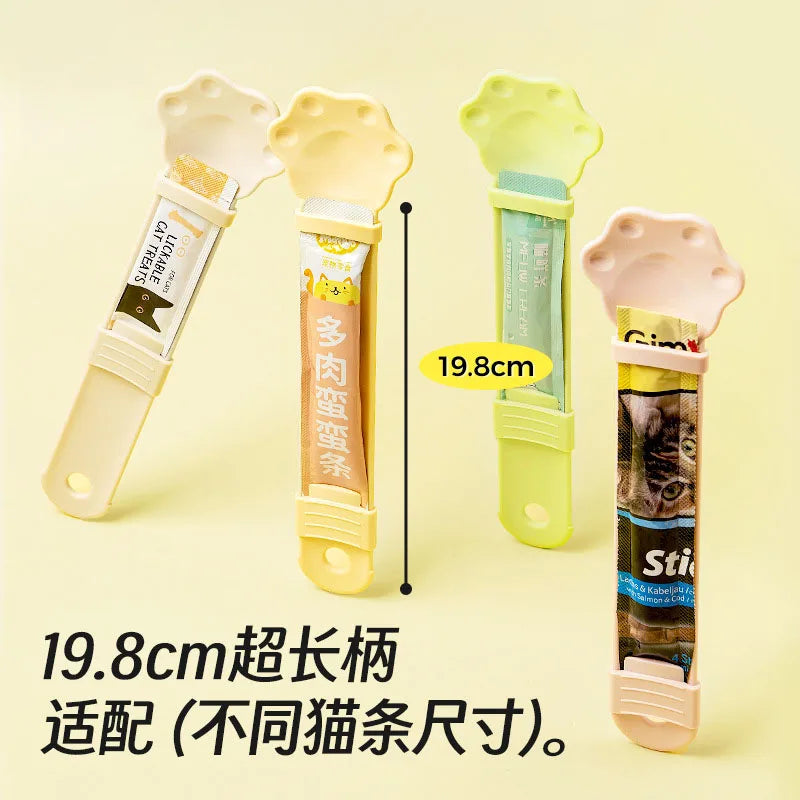 Cat Strip Squeeze Spoon Cat Strip Feeder Cat Spoon Wet Treat Squeeze Treat Spoon Cat Food Spoon Hole Pet Cat Squeeze Spoons