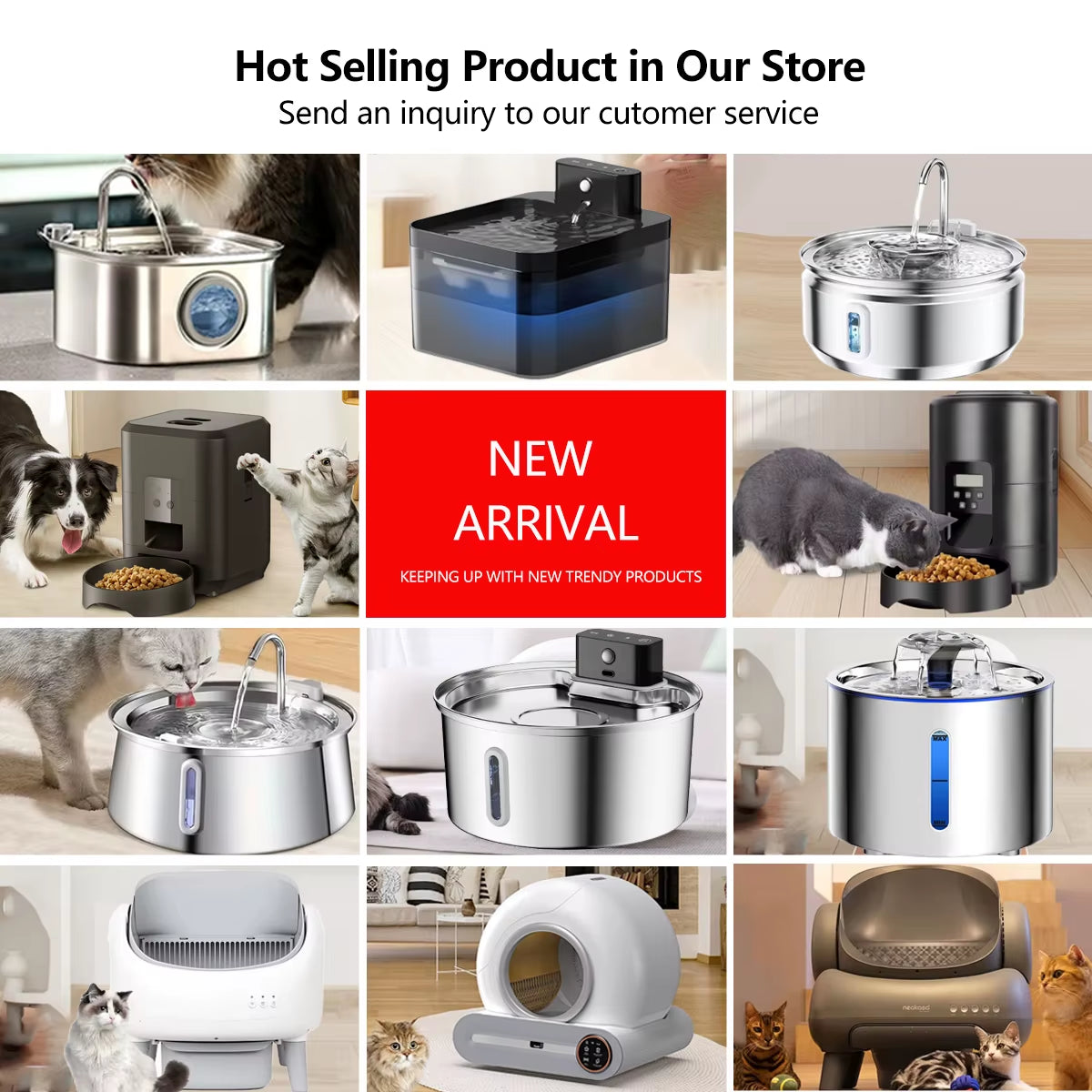 Cat Water Fountain 3.2L/108Oz Upgraded Stainless Steel Pet Water Fountain for Cats Drinking Automatic Cat Water Bowl Dispenser