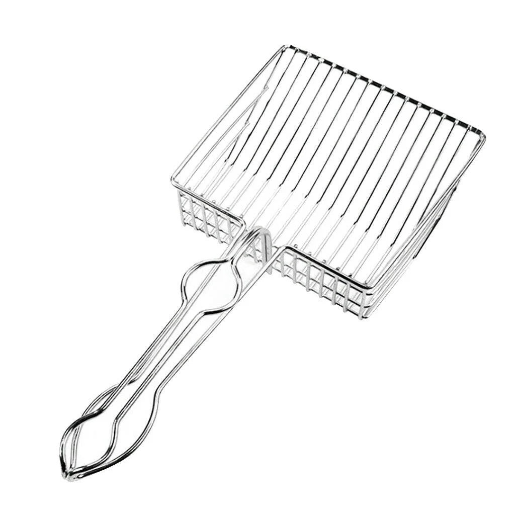 Cat Litter Scoop - Stainless Steel Cat Scooper - Cat Litter Sand Scoop - Cat Litter Scoop Shovel Metal Stainless Steel Cat Litter Sand Shovel Cat Litter Hollow Shovel Cleaning Scoop Tool MZ