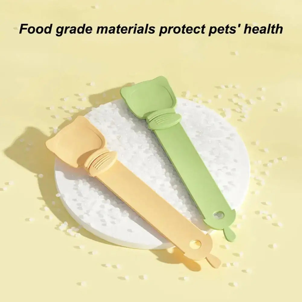 Cat Feeder Cat Strip Squeeze Spoon Pet Liquid Snack Spoon Liquid Feeding Food Squeezer without Residue Cat Feeder Pet Supplies