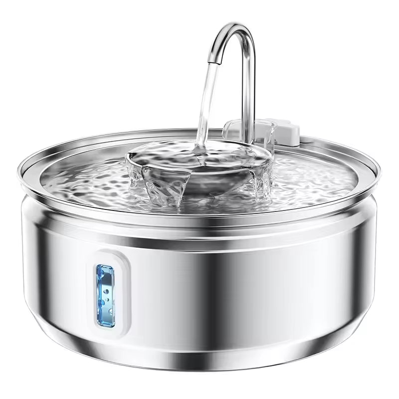 Cat Water Fountain 3.2L/108Oz Upgraded Stainless Steel Pet Water Fountain for Cats Drinking Automatic Cat Water Bowl Dispenser