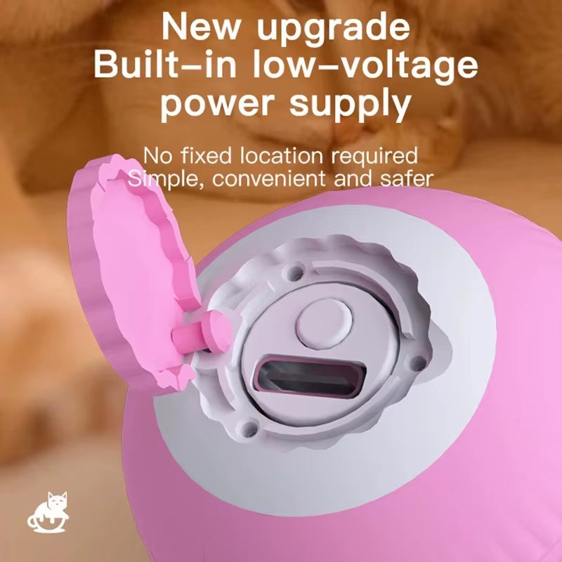 Cat Interactive Ball Training Self-Moving Kitten Electric Cat Ball Toys Electronic Automatic Rolling Magic Ball Toys for Cat