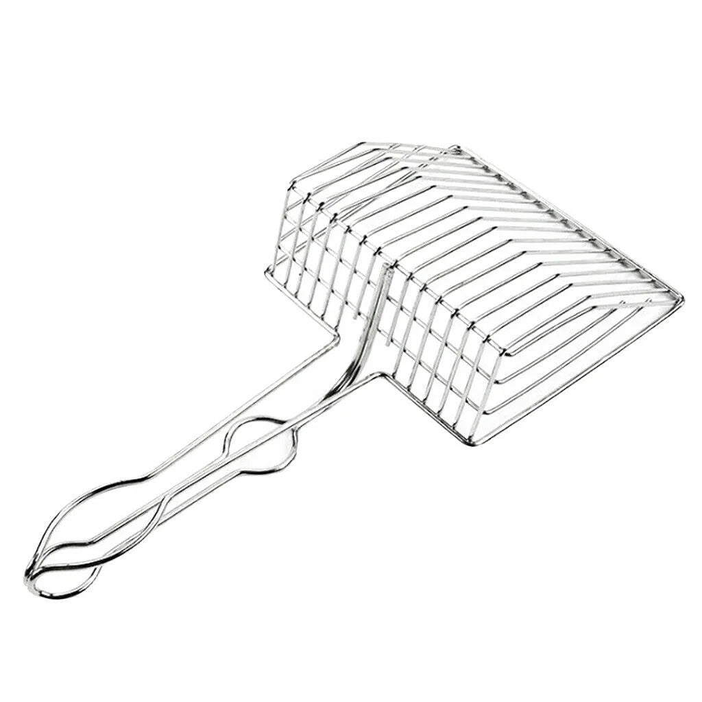 Cat Litter Scoop - Stainless Steel Cat Scooper - Cat Litter Sand Scoop - Cat Litter Scoop Shovel Metal Stainless Steel Cat Litter Sand Shovel Cat Litter Hollow Shovel Cleaning Scoop Tool MZ