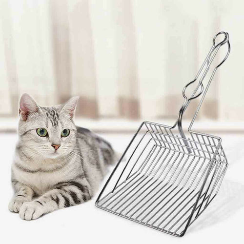 Cat Litter Scoop - Stainless Steel Cat Scooper - Cat Litter Sand Scoop - Cat Litter Scoop Shovel Metal Stainless Steel Cat Litter Sand Shovel Cat Litter Hollow Shovel Cleaning Scoop Tool MZ